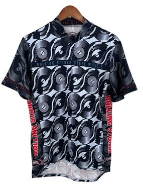 ROLLING STONES Cycling Jersey Primal Polyester Zip Pockets Bike